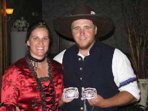 Duece Stevens and K J Stevens - 2008 SASS MI State Champions.  Deuce uses Cowboy Gunworks pistols.