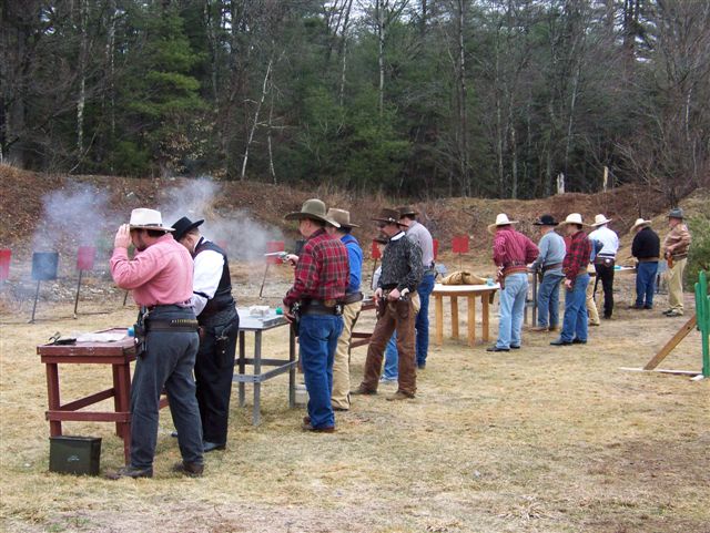 Shooters practicing first shot drills.