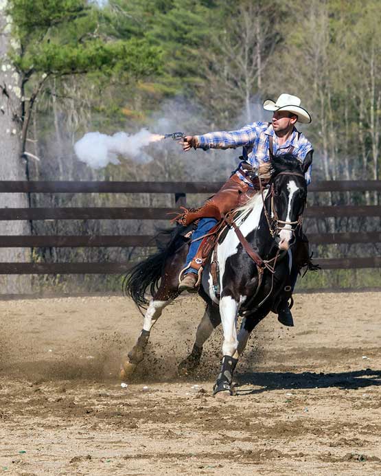 Shooting Cowboy Mounted Shooting