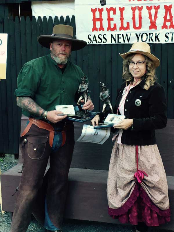 Illustrated Man and Spinning Sally, 2015 SASS NY State Champions.