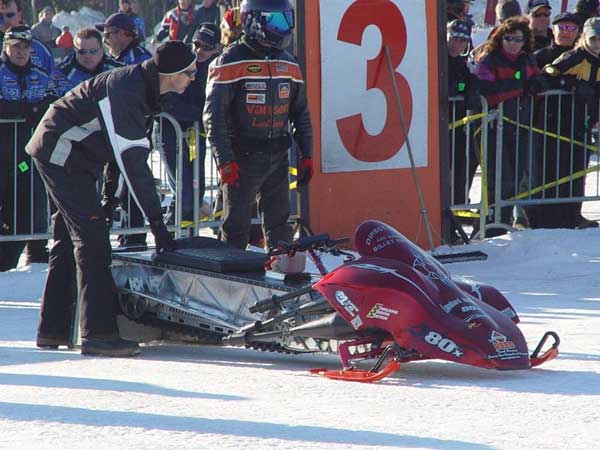 Jimmy Spurs and Kurt Lombard with drag sled.