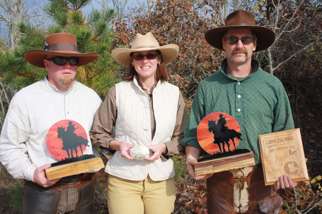 1st Long Island CAS Championship:  Illustrated Man - Top Gun Shoot Off Winner, Shamrock Shelly - Long Isand Ladies Champion and Jimmy Spurs - Top Overall Man.